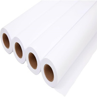 Rollo de papel Bond de 80g, 0,61 m x 100m, pulpa de madera Virgen sin recubrimiento, pulpa química para impresión de inyección de tinta, compatible con CAD/plotter