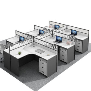 Modern Extendable L Shape Office <b>Workstation</b> System Wooden Panel Commercial Table For Shared Home Office 2 To 8 Person <b>Desk</b> - Product Image 1