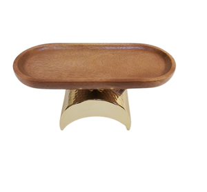 Tazón para Servir Chocolate Ecológico, Hecho a Mano, Duradero, con Soporte de Metal y Madera, Color Personalizado para Bodas y Fiestas - Product Image 2