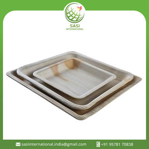 Plato de cena cuadrado desechable biodegradable natural ecológico, plato de hoja de palma compostable para bodas, restaurantes, eventos - Product Image 2