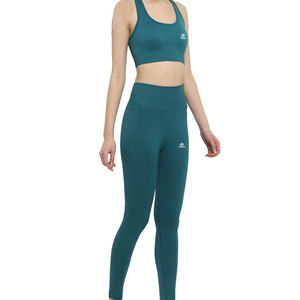 Haute qualité couleur unie Top vente nouveaux vêtements de sport à la mode entraînement femmes ensembles deux pièces dames correspondant à manches courtes ensemble - Product Image 4