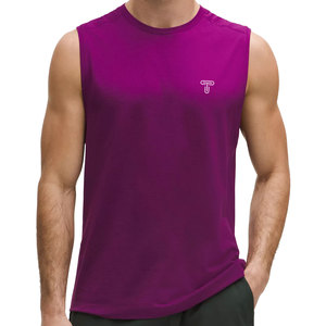 100% débardeur en coton de qualité supérieure pour hommes 240gsm coupe ample respirant tricoté Style décontracté Vintage sans manches avec logo personnalisé - Product Image 1