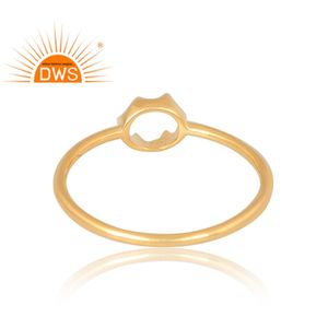 Vente chaude 925 Sterling Silver 18K Or Jaune Plaqué Bague Empilable Demi Fine Fabricant de Bijoux - Product Image 4