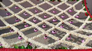 Auvent floral mariée traditionnelle jasmin Phoolon Ki ChadarPurple renoncule mariage entrée de mariée mariage indien pakistanais Punjabi - Product Image 3