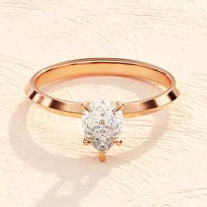 Bague en argent sterling 925 plaqué or excellente qualité certifiée GRA en forme de poire Moissanite originale en pierre précieuse faite à la main - Product Image 6