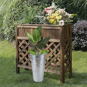 Modern Antique Galvanized <b>Tall</b> Bucket Flower Vase Waterproof Iron Flower <b>Pot</b> for Outdoor <b>Garden</b> for Wedding Decor Wall Display - Product Image 6
