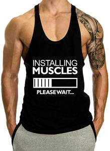 Vente en gros Débardeur en coton personnalisé pour hommes Gilet de gymnastique Débardeur de fitness Entraînement Musculation Stringer - Product Image 5