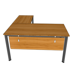 Modern Oval Bamboo L-Shaped <b>Computer</b> <b>Desk</b> 140x150cm BFOB009 - Product Image 6
