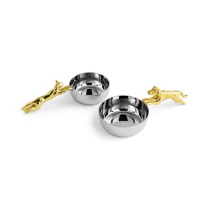 Cuenco para servir de Metal moderno artesanal, decorativo, de mesa de lujo, elegante, dorado, plateado, decoración del hogar - Product Image 2