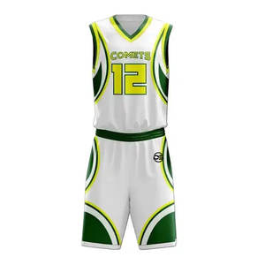Meilleurs maillots de basket-ball réversibles grande taille pour hommes ensemble d'uniformes respirants brodés avec conception par sublimation dernière vente en gros - Product Image 2
