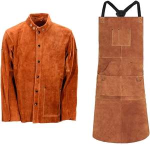 2024 Ropa de trabajo de seguridad más vendida Chaquetas de cuero de soldadura productivas Ropa de trabajo de soldadura Precio de fábrica Chaquetas de soldadura industriales - Product Image 3