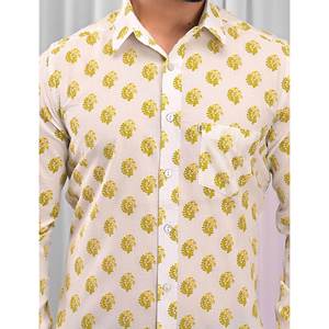 Chemise décontractée pour homme en coton imprimé à manches longues, respirante, en popeline ou tissu Oxford, motif floral ou à pois, offre ODM - Product Image 2