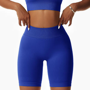 2023 logotipo personalizado ActiveWear gimnasio conjunto para mujeres transpirable Fitness Ropa 4 piezas entrenamiento acanalado sin costuras Yoga Leggings Ropa - Product Image 5