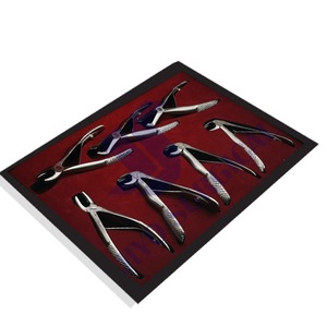 Ensemble de 7 pinces d'extraction de dents pour enfants dentaires en acier inoxydable de haute qualité avec pochette - Product Image 6