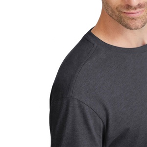 2025 New Fashion Custom Embroidery Heavyweight Cotton Plain Blank T <b>Shirt</b> Wholesale Streetwear Crew Neck Full <b>Sleeve</b> <b>Men</b> T <b>Shirt</b> - Product Image 4
