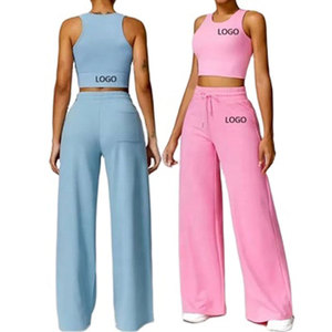 Conjunto de Yoga de 2 Piezas de Cintura Alta, Transpirable y Ecológico, Sujetador Deportivo de Malla con Cierre de Cordón y Estampado Frontal, Ropa Deportiva para Mujer - Product Image 5