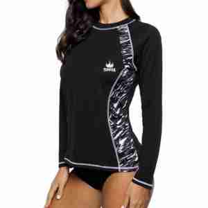 Camiseta de Manga Larga para Mujer, Protección UV, Personalizable, Secado Rápido, Transpirable, Spandex/Nylon/Poliéster, Color Liso - Product Image 3