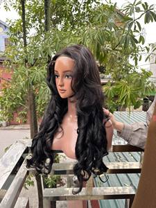 Wholesale Double Drawn 13X4 13X6 HD Swiss Lace Frontal Wig,Raw Virgin Cuticle Aligned Wig, Human <b>Hair</b> Lace Front Layer Wig - Product Image 5