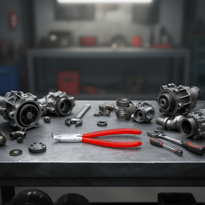 Alicates para Anillos de Retención Knipex Cromados con Mangos Recubiertos de Plástico y Puntas Anguladas a 90° para Anillos de Retención Internos en Orificios - Product Image 3