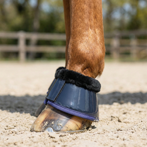 Botas de Protección para Caballos, Negras con Placas Doradas, Malla de Tela, Color Personalizable, Botas Protectoras para Patas de Equinos para Entrenamiento de Equitación - Product Image 3