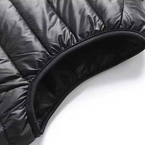 Venta al por mayor de los hombres Casual invierno cálido otoño abajo Puffer Chaleco de talla grande 5XL transpirable Reversible lona chaquetas sin mangas - Product Image 4