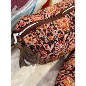 Bolsa de Cosméticos Grande Estilo Bohemio - Práctica Bolsa de Maquillaje con Cremallera, Diseño de Puntos y Rayas, de Poliéster, para Viajes al Aire Libre - Product Image 4