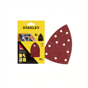 แผ่นกระดาษทรายรูปสามเหลี่ยมแบบหลายชิ้นยี่ห้อ Stanley พร้อมข้อต่อแบบเร็ว - Product Image 2