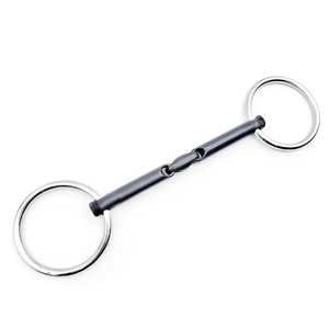 Mèches en titane, anneaux lâches à double articulation en titane Bradoon, mèches à anneau lâche d'équitation Euro Cavall Bits 2025 - Product Image 2