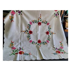 Customized Waterproof Woven Stripe Embroidered Linen <b>Tablecloth</b> Dining Party OEM ODM Low MOQ Wholesale Direct Factory - Product Image 2