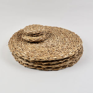 Manteles individuales de mesa de comedor de fibra de algas marinas tejidos a mano, el precio más económico, mantel individual de fibra de algas marinas, plato de presentación - Product Image 2