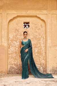 <b>Top</b> Notch Fashion Statement Ethnic Clothing Georgette Saree for Wedding Party Elegant From Indian Supplier - Product Image 5