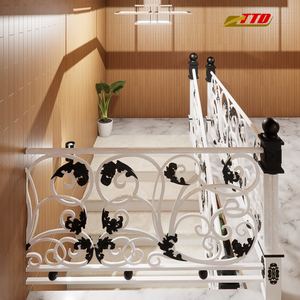 Barandillas de escalera de hierro decorativas de alta calidad, elegantes, duraderas y perfectas para espacios interiores y exteriores - Product Image 2