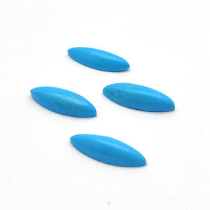 Best-seller Cabochon Marquise 18x6mm Naturel Bleu Turquoise 4 Cts La Belle au Bois Dormant Pierre en vrac Gemme en vrac de haute qualité - Product Image 2