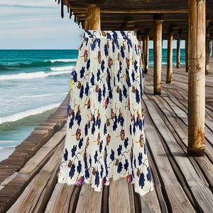 Robe mi-longue anti-âge avec fente plissée des deux côtés Jupe plissée amincissante populaire - Product Image 1