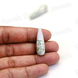 วาริสไซต์ธรรมชาติทรงบริโอเล็ตขนาด 9x30 มม. ขายดี หินหลวมทรงหยดน้ำ งานแฮนด์เมด สำหรับทำเครื่องประดับ ต่างหู ขายส่งจำนวนมาก - Product Image 4