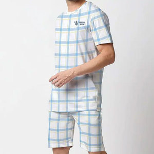 Custom Size Breathable Summer Men's T-Shirt & Shorts <b>Set</b> for Outdoor Training Sportswear - Product Image 3