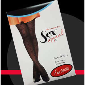 Collant Fantasia con Stampa Floreale, Nylon Senza Cuciture, Taglia Unica, Trasparente, Sottile, Stile Aderente con Motivo a Rete Mod. 9415-11 - Product Image 3