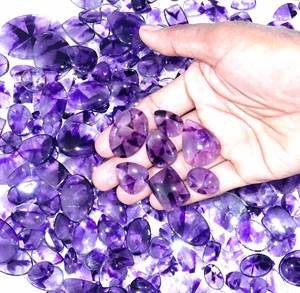 พลอยอะเมทิสต์ธรรมชาติอัญมณีหลวมอัญมณีเจียระไนแบบละเอียดสำหรับทำเครื่องประดับรูปทรงผสม - Product Image 3