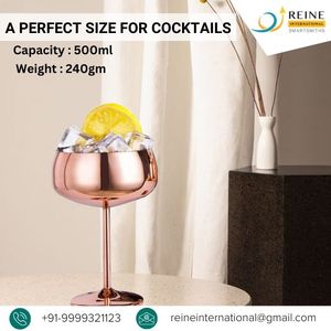 Direct Wholesale Prices 500ml <b>Vintage</b> Unbreakable Stainless Steel Martini <b>Glasses</b> <b>Champagne</b> Chilled Beer Iced Coffee <b>Glasses</b> - Product Image 4