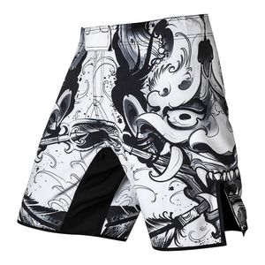 Short MMA unisexe à impression personnalisée avec fente haute et ceinture élastique à séchage rapide, respirant, de haute qualité, léger et sublimé - Product Image 3