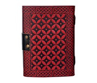 Carnet spirale vintage en cuir pour femme, grand format, motif Dragon, pages en coton, noir et rouge, pour croquis et notes, cadeau