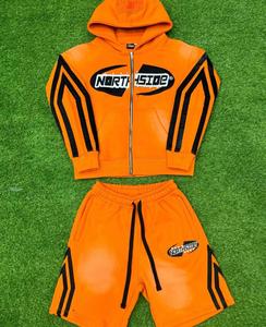 Pantalones cortos de lana de algodón 100% cómodos de alta calidad de fabricación profesional chándales estampados de invierno bordados para hombres y mujeres - Product Image 1