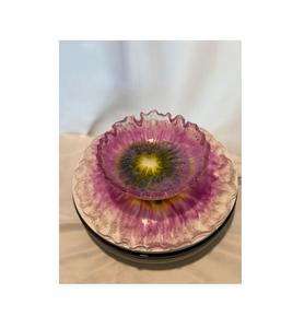 Elegante cuenco de resina decorativo elegante centro de mesa hecho a mano duradero versátil artístico único lujo cocina comedor servicio - Product Image 1