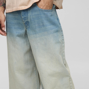 กางเกงยีนส์ทรงหลวมสำหรับผู้ชายกางเกงสตรีทผ้าคอตตอน100% ทรงหลวมไซส์ใหญ่พิเศษ - Product Image 3