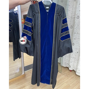 ชุดเดรส2023จบการศึกษาระดับปริญญาเอกชุดเดรสผ้ากำมะหยี่เนื้อด้านสีสำหรับงานรับปริญญา - Product Image 3