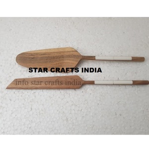 Unique Wood Natural Wood <b>Cake</b> <b>Server</b> and Party Ware Knife and Handmade 2 Different Size Cheap Price and Hot Sale - Product Image 1