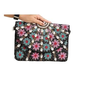 Bolsos de mano de lujo personalizados de utilidad India hechos a mano para mujer, bolsos de mensajero bohemios para mujer, bolsos de mano de noche con cuentas para mujer - Product Image 1