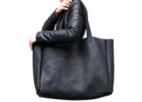 Sac fourre-tout bohème en cuir noir à imprimé animal, fait main, surdimensionné, avec fermeture éclair, pour ordinateur portable, shopping, voyage, durable, été, printemps