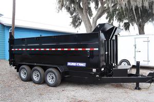 Commercial Grade 7 x 16 FT Low Profile Tri-Axle Dump Trailer Hydraulic Tipping Trailer Heavy Duty Construction - Product Image 5