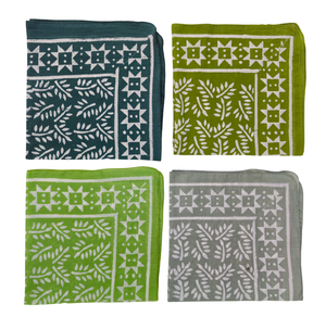 Pañuelo Cuadrado Informal de Algodón 100% con Estampado Floral Hecho a Mano, para Mujer, Duradero y Transpirable - Product Image 2